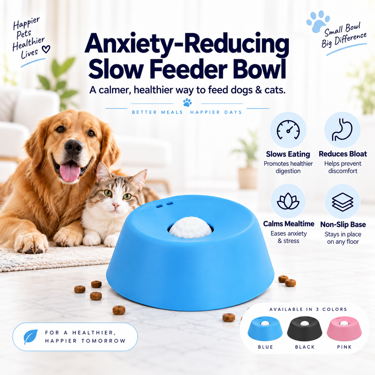 CalmMeal - Enrichment Slow Feeder Bowl